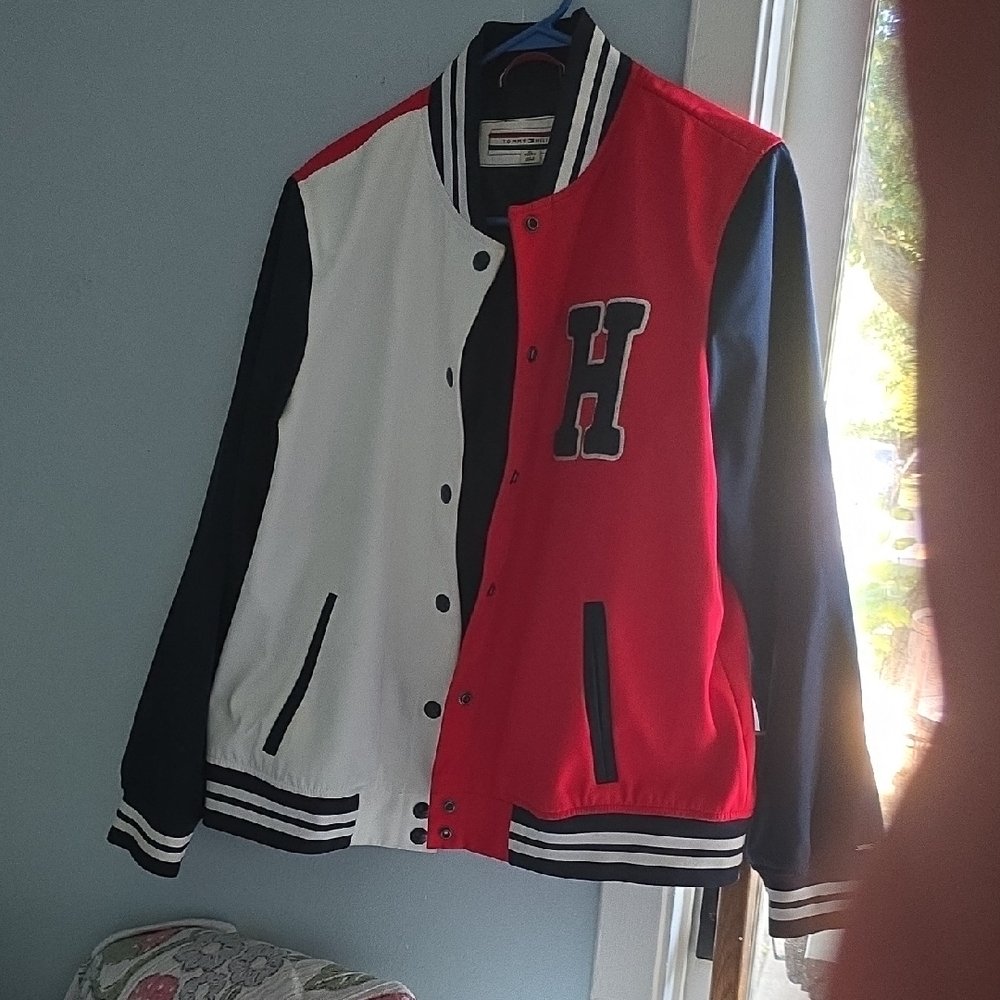 Tommy Hilfiger Red and White Jacket